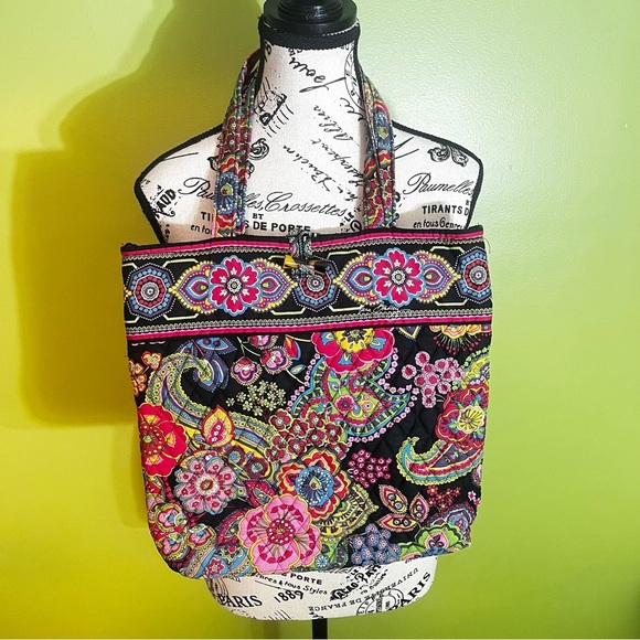 Vera Bradley Handbags - Vera Bradley Symphony in Hue Shoulder Toggle Tote Bag -Multicolor